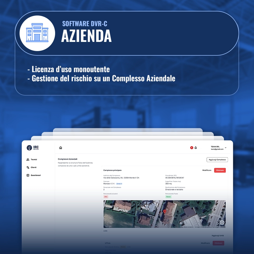 VRC Protection - Abbonamento - DVR Catastrofale - Multi struttura