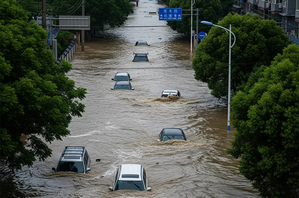 Alluvione a Pechino: Piogge Record Mettono in Ginocchio la Capitale Cinese, Evacuazioni di Massa e Danni Ingenti